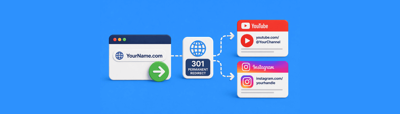 How to Redirect a Custom Domain to a YouTube Channel or Instagram