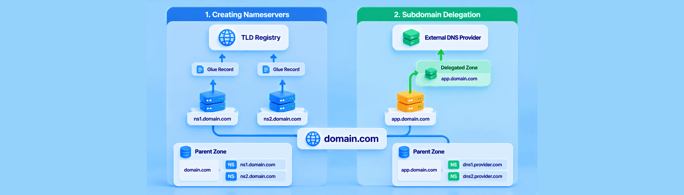 Child Nameservers vs. External Zone Delegation Explained