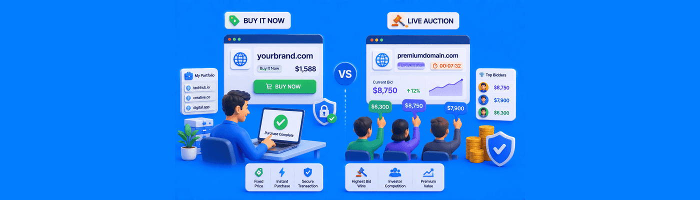 Domain Auction vs. Fixed Price: What is the Best Strategy to Sell?