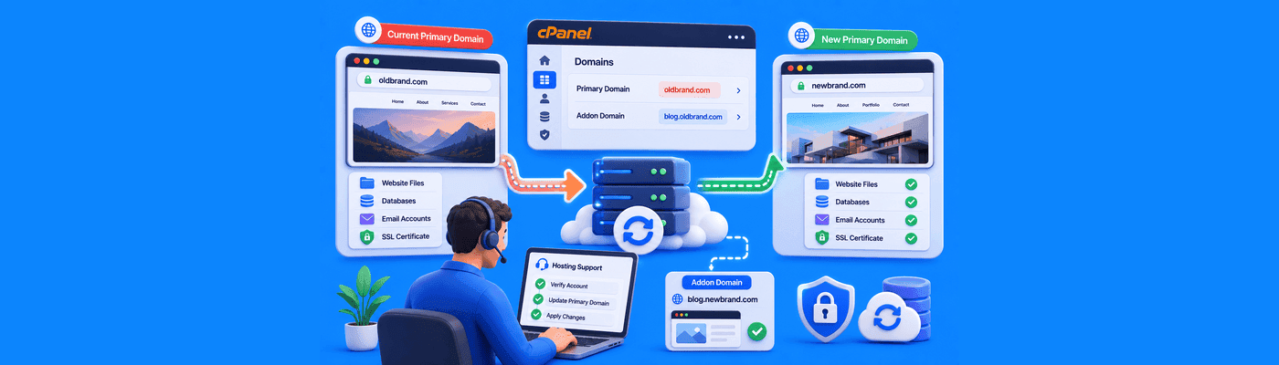 How to Change Your Primary Domain Name in cPanel