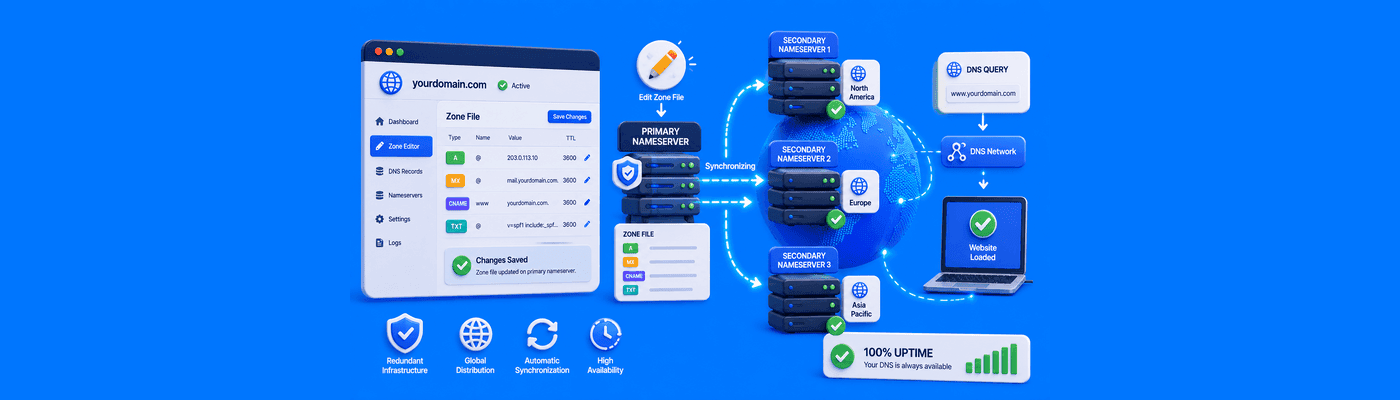 What is the Difference Between Primary and Secondary Nameservers?