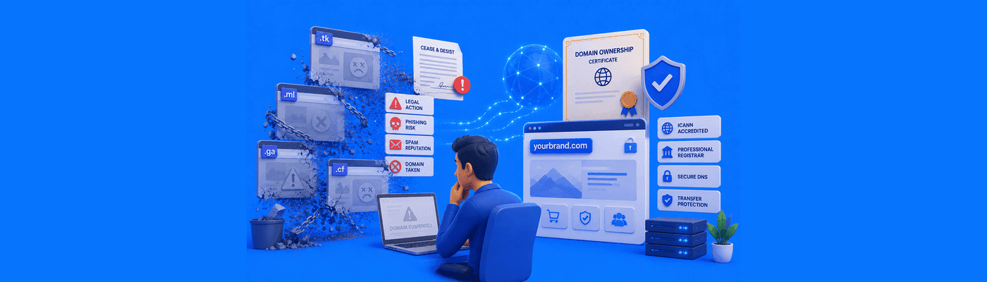The Risks of Using Free Domains (.tk, .ml, .ga, .cf)