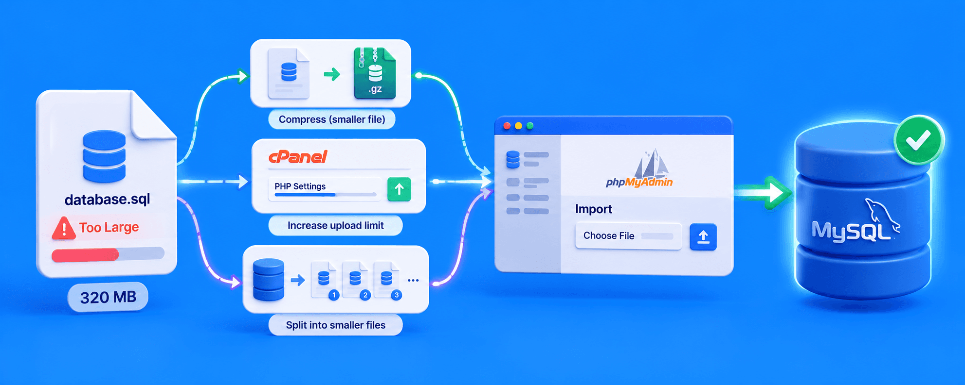How to Fix "MySQL File Size Limit Exceeded" in phpMyAdmin